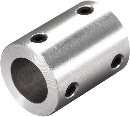 Vista 4 de uxcell 0.197 in a 0.472 in de diámetro interior rígido acoplamiento conjunto tornillo L25XD20 aleación de aluminio,Conector de acoplador
