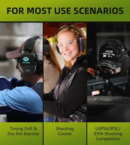 Vista 6 de HT01 Upgraded Shot Timer for Shooting Competition, 4 Modes for Tactical Training, with Loud Buzzer, Smart Sensors for Shooters Global Range