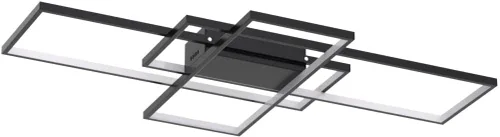 Vista 4 de Jaycomey - Lámpara de techo regulable, lámparas LED modernas en negro con control remoto, 50W, lámpara de techo de acrílico cuadrado de montaje