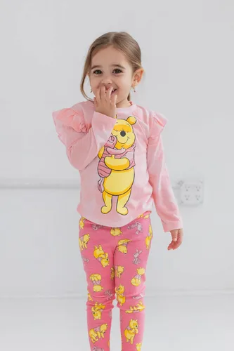 Vista 2 de Disney Winnie the Pooh - Conjunto de sudadera de forro polar y leggings para niñas pequeñas