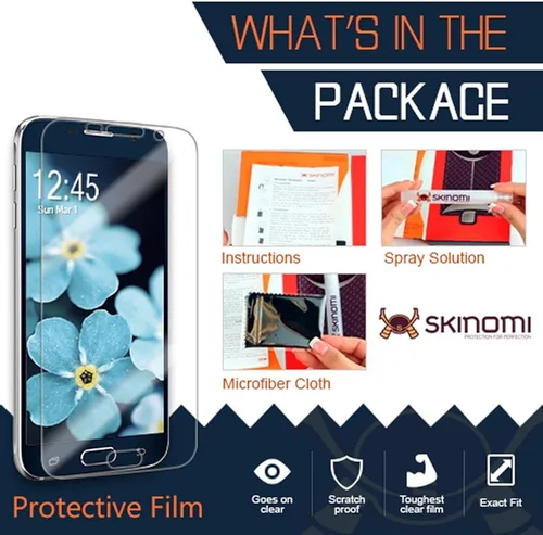 Vista 3 de Skinomi TechSkinGarmin Forerunner 910X T Protector de visualización + Aluminio cepillado Full Body SkinParte Delantera y Trasera HD Clear FilmUltra