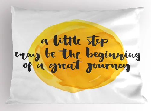 Vista 4 de Ambesonne Funda de almohada con frase en escala de grises, composición de flechas y puntos, inscripción inspiradora Be Brave, funda de almohada Gris