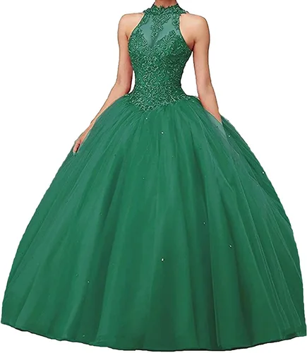 Vista 37 de QXMYOO Vestido de Gala de Quinceañera Sweet 16 Fiesta de Graduación Vestido de Princesa para Adolescentes Negro (Style1-Black)