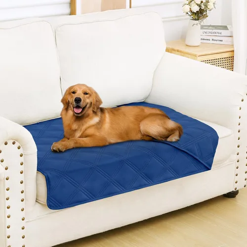 Vista 130 de Smiry Funda impermeable para cama de perro, manta reversible para mascotas para sofá Manta suave lavable para perro, funda a prueba de fugas