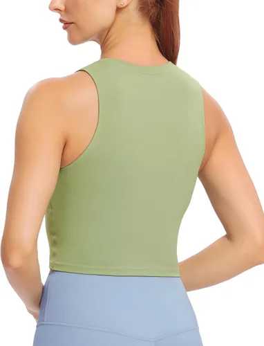 Vista 2 de Natural Feelings - Sujetadores deportivos sin mangas, con relleno extraíble, para mujer ombligueras para yoga, entrenamiento, correr