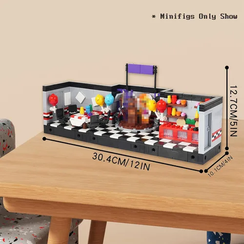 Vista 6 de Five Nights Juguetes de Bloques de Construcción de Escenario, Juego de Construcción de Juego de Terror Clásico, Regalos de Cumpleaños de Halloween
