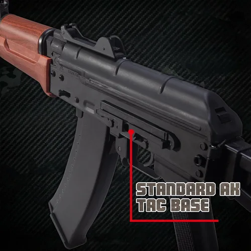 Vista 4 de EMERBU Pro-Grade Gel Splatter Ball Blaster AKS74U Actualizado por EMERBU - Cuerpo de Metal y Nylon - 11.1V Alta Potencia - Conjunto de Engranajes