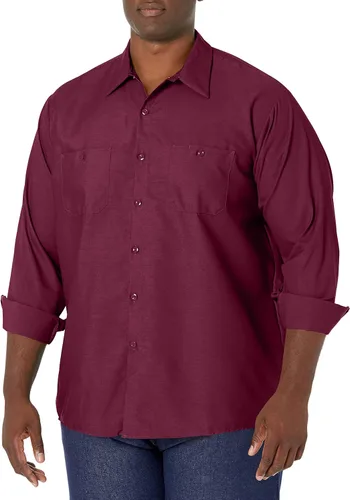 Vista 21 de Red Kap Camisa de trabajo industrial de manga larga para hombre Caqui