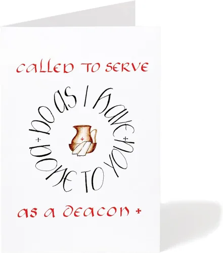Vista 14 de Tarjeta de felicitación de aniversario de ordenación con sobre, diseño cristiano de vitrales con mensaje de bendición, tarjeta religiosa premium