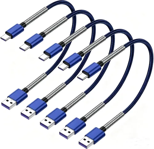 Vista 8 de Cable USB C a USB C【Paquete de 2 de 10 pies】, Cable de carga Usbc a Usbc de 60W/3A Cargador rápido, Adaptador Tipo C a USB para Samsung Galaxy Plata