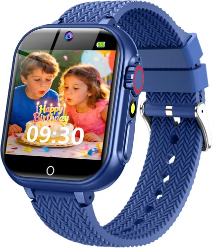 Vista 9 de Reloj inteligente para niños de 5 a 12 años, regalo de cumpleaños para niños y niñas, reloj con pantalla táctil HD con 32 juegos, cámara, grabadora