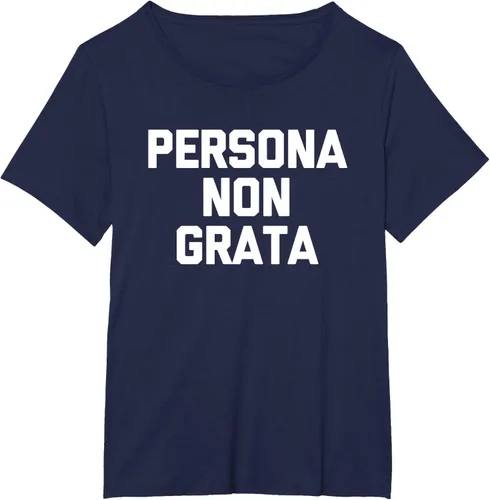 Vista 15 de Persona Non Grata - Divertida camiseta sarcástica con frase sarcástica, Negro