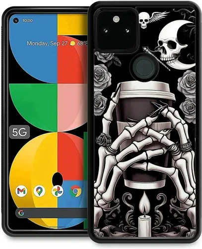 Vista 13 de Compatible con Google Pixel 4A 5G Mobile Case Creative Acrylic Back Panel Silicona Edge Case Slim Protección Especialmente para Google Pixel 4A 5G