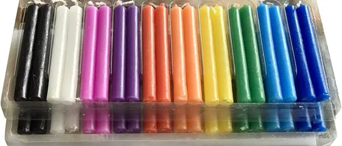 Vista 3 de Vrinda® Mini Chime Ritual Spell - Velas cónicas sin perfume de 4 pulgadas (surtido (paquete de 40)
