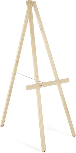 Vista 9 de M&T Displays Caballete de arte rústico de madera oscura, soporte de altura ajustable, trípode de madera para dibujo, pintura, soporte de lienzo