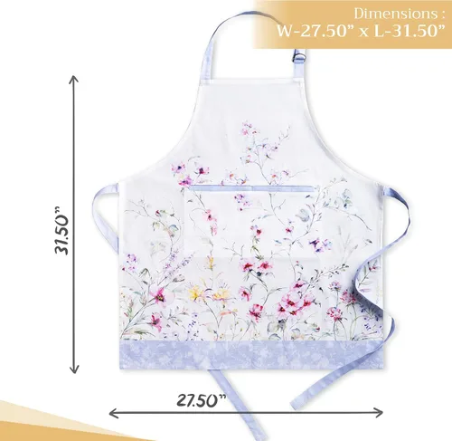 Vista 343 de Maison d' Hermine Delantales para mujer con bolsillo, 100% algodón (27.50 x 31.50 pulgadas)