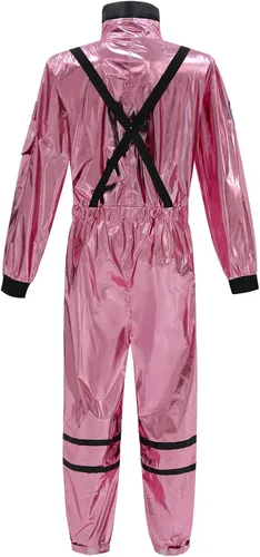Vista 15 de GRAJTCIN Disfraz de astronauta para mujer, traje espacial brillante para Halloween, disfraz de astronauta
