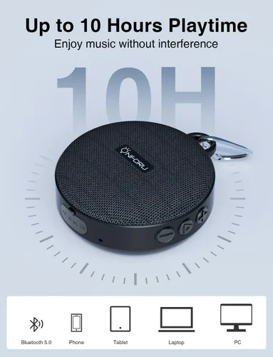 Vista 8 de Altavoz Bluetooth portátil Onforu para bicicleta, impermeable IP65, mini altavoces de ducha al aire libre para viajes, altavoz inalámbrico