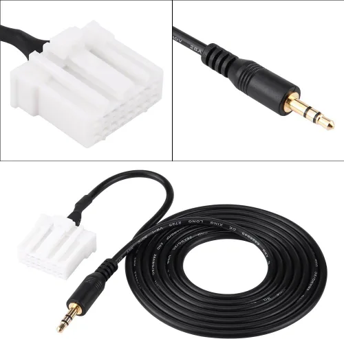 Vista 5 de Keenso Cable auxiliar de 0.138 pulgadas para conectar iPod, iPhone, MP3, teléfono y reproductor de coche, cable adaptador de interfaz de CD