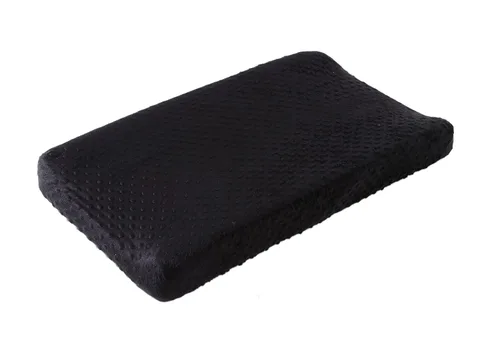 Vista 5 de Funda para cambiador, sábanas suaves para cambiador para bebé, niño y niña, funda para cambiador de pañales para almohadilla de 32"/34" x 16" Negro