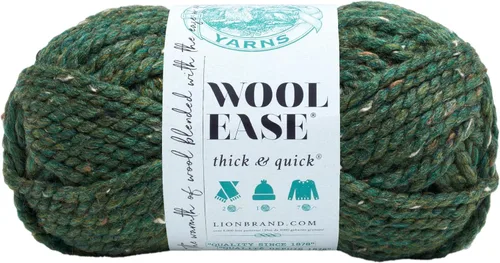Vista 44 de Lion Brand Yarn - Ovillo de lana Wool-Ease Thick & Quick color fuerza aérea Super Bulky Wool Acrylic Blend Fiber for Soft Hats, Sweaters, Chunky