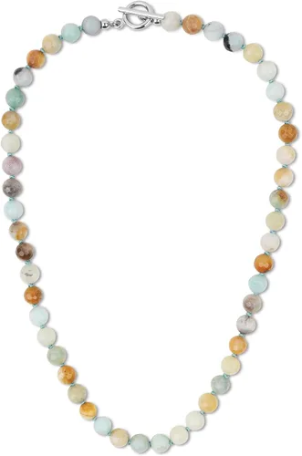 Vista 16 de GAVU Collar con cuentas anudadas a mano para hombre, Collar de cristal para hombres turquesa (African Turquoise)
