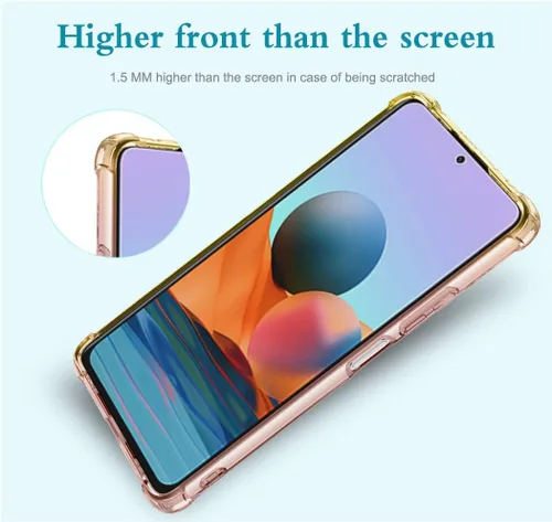 Vista 5 de Para Redmi Note 10 Pro (4G)/Redmi Note 10 Pro Max M2101K6G, lindo gradiente claro delgado a prueba de golpes suave flexible TPU trasero cubierta
