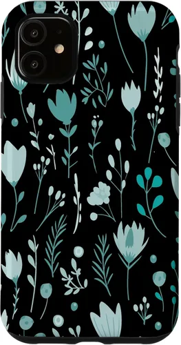 Vista 8 de Teal Floral Flowers Wildflowers Garden Botanical Love Case for iPhone 17