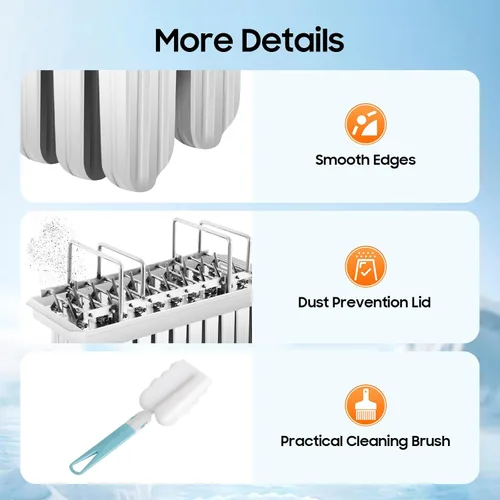 Vista 6 de 20 moldes para helados de acero inoxidable, moldes caseros para paletas de hielo con soporte, máquina reutilizable de congelación rápida, moldes