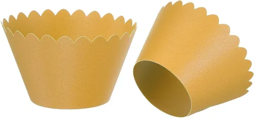 Vista 8 de PATIKIL Papel para envolver cupcakes, paquete de 50 tazas para hornear, decoración de ondas estándar para aniversario, cumpleaños, bodas y fiestas