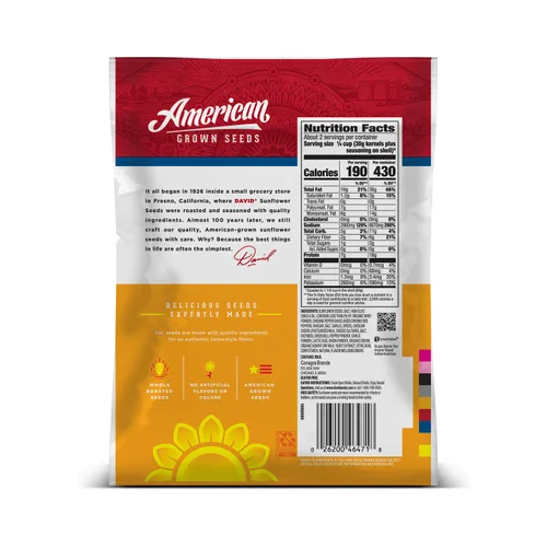 Vista 2 de DAVID Seeds Jumbo Girasol, edición limitada Javier Baez Spicy Queso, 5.25 oz