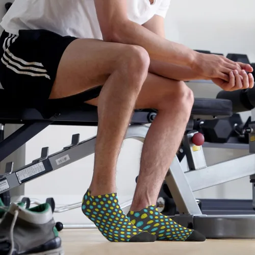 Vista 5 de devor Calcetines de tobillo para hombre, calcetines cortos de algodón para hombre, calcetines de humor para píllebol, Blanco