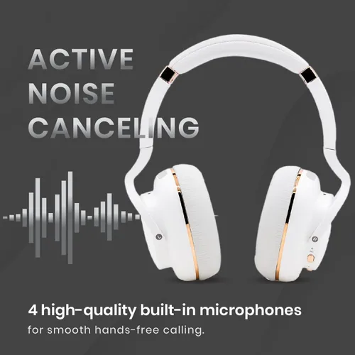 Vista 7 de WAVV Element Active - Auriculares inalámbricos con cancelación de ruido Bluetooth con micrófono, graves profundos, carga rápida de 40 horas