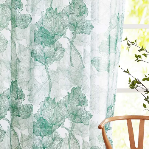 Vista 3 de Treatmentex Lotus - Cortinas transparentes botánicas