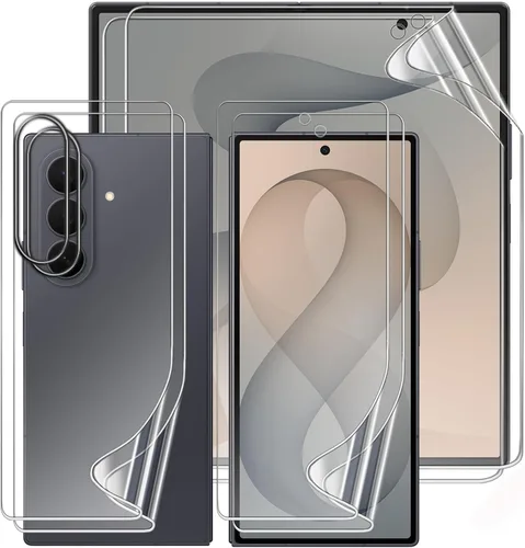Vista 16 de 2 juegos de protectores de pantalla para Samsung Galaxy Z Flip 4, película interior de hidrogel de TPU + protector de pantalla frontal y trasera HD