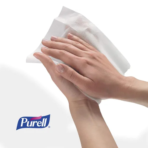 Vista 3 de Purell Toallitas desinfectantes para manos, fórmula sin alcohol, 1200 toallitas de repuesto para dispensador de toallitas Purell de alta capacidad