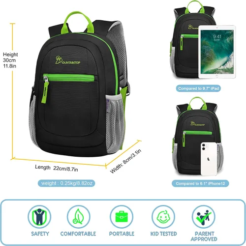 Vista 2 de MOUNTAINTOP Mochila infantil para niños y niñas, bolsa de jardín de infantes