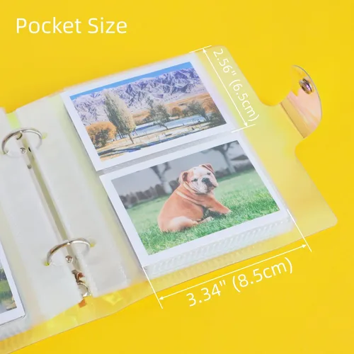 Vista 5 de Álbum de fotos holográfico pequeño de 2 x 3 pulgadas, compatible con Fujifilm Instax Mini Film/Polaroid Film/Kpop Photocard Tarjeta de crédito