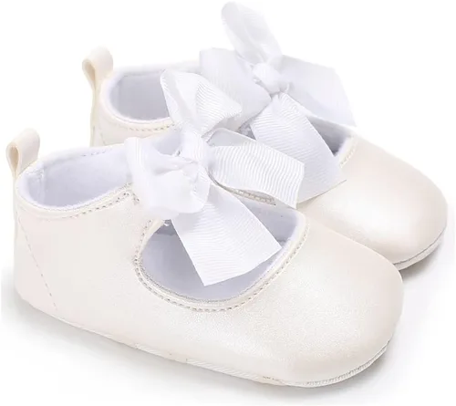 Vista 4 de Zapatos planos de ballet Mary Jane para bebés y niñas pequeñas, vestido de princesa para cuna