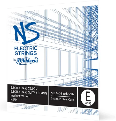 Vista 7 de D'Addario NS Electric Bass/Violonchelo Single A String, escala 4/4, tensión media