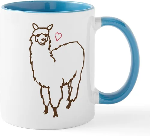 Vista 24 de CafePress A Is For Alpaca Taza de café de cerámica de 11 oz (11.0 fl oz)