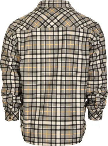 Vista 3 de Gioberti Chaqueta de franela a cuadros para hombre con forro de terciopelo