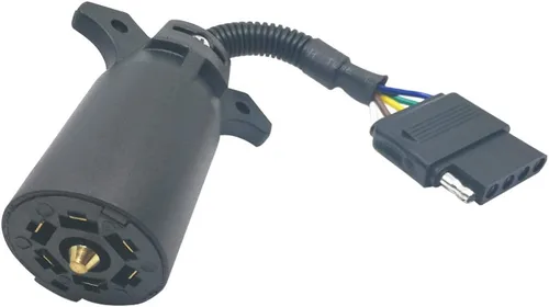 Vista 10 de Adaptador de Conector de Cableado Enrollado de 7 Vías a 4 Vías Planas para Remolque de RV