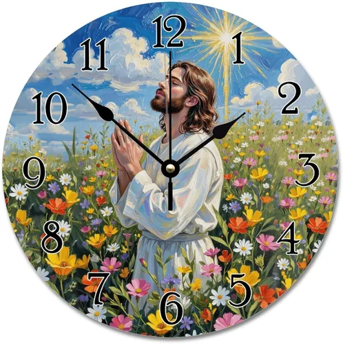 Vista 90 de Reloj con versículo bíblico con citas de Jesús, relojes de 0929Regalos Cristianos (2)