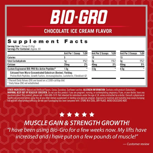 Vista 2 de iSatori BIO-GRO Amplificador de Proteína Sabor Helado Chocolate - 60