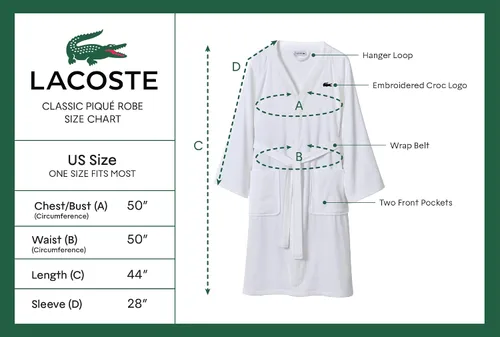 Vista 3 de Lacoste Bata clásica de piqué blanca, talla única