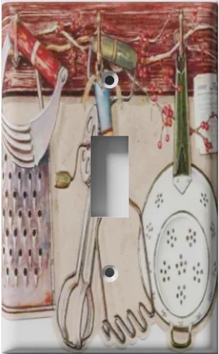 Vista 3 de Placa decorativa de tapa de salida - Utensilios de cocina - Receptáculo doble dúplex