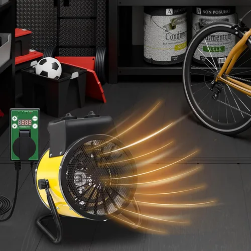Vista 8 de COOS BAY Calentador de espacio radiante de 1500 W con termostato, calentador eléctrico para invernadero, tienda de cultivo y taller, resistente al