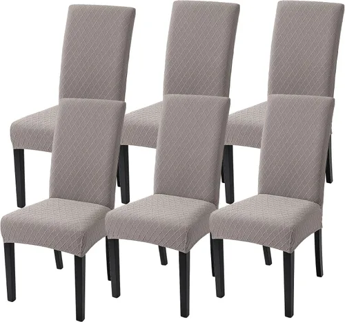 Vista 8 de SearchI Juego de 2 fundas elásticas para sillas Parsons de comedor, fundas elásticas con estampado de elastano, extraíbles, lavables, fundas