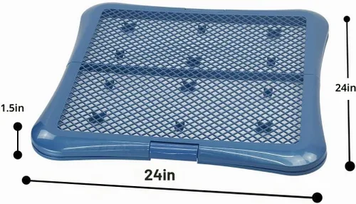 Vista 2 de petphabet Soporte de almohadilla de entrenamiento para perros, bandeja de entrenamiento de malla (L-24 x 24 pulgadas)